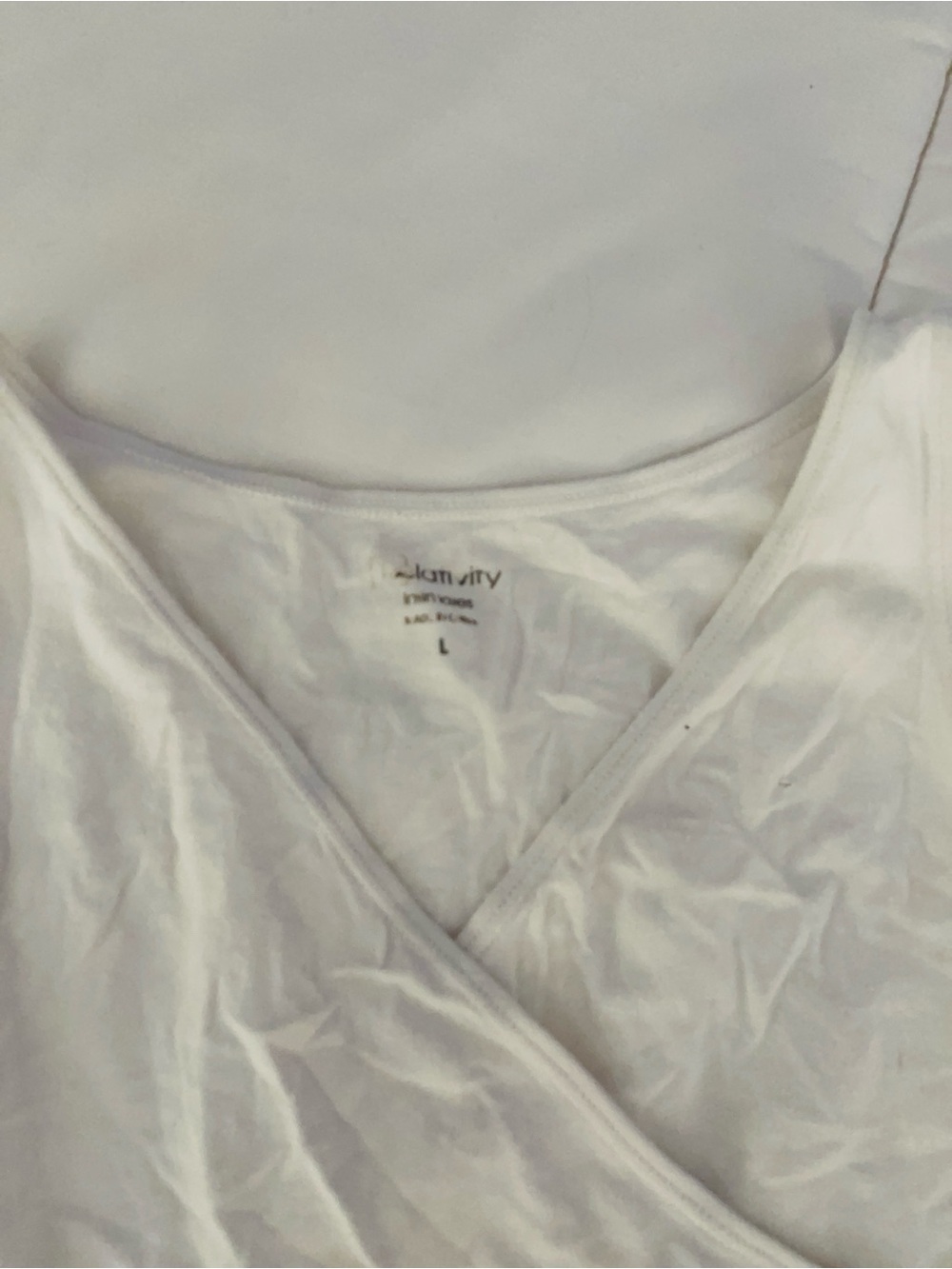Relativity White Wrap-Front Tank Top